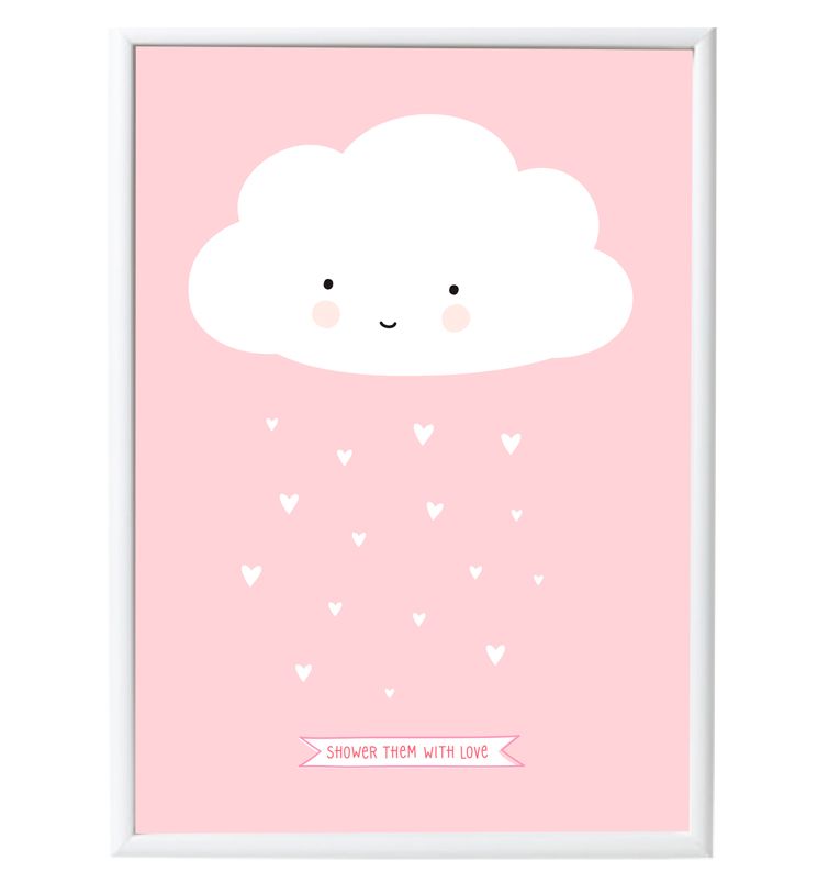 A little lovely company- Poster oblak roze